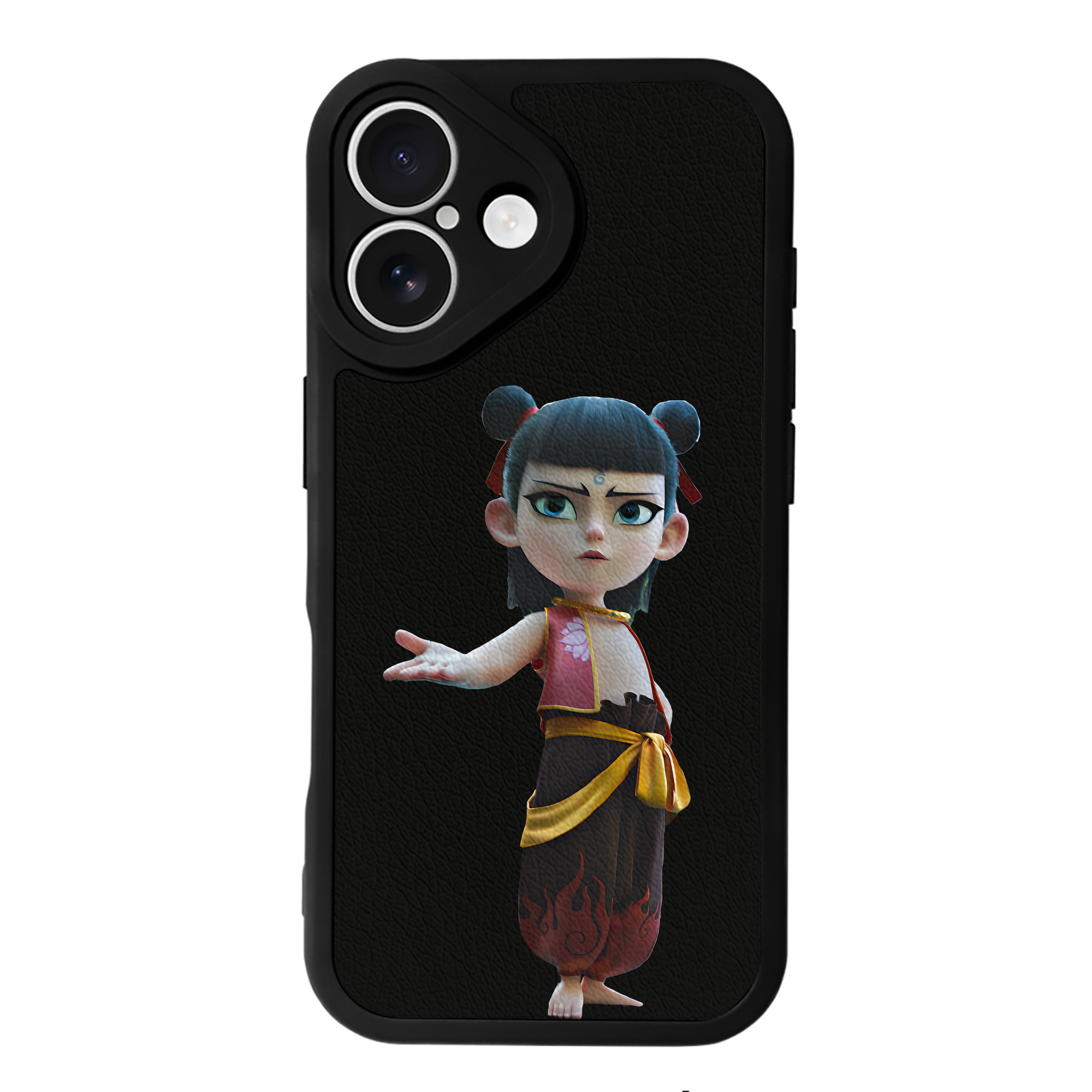 （画像用） Ne Zha 2 ナタ 魔童の大暴れ 【iPhone 16シリーズ対応】シリコンスマホケース（レザー調） 材質：シリコン